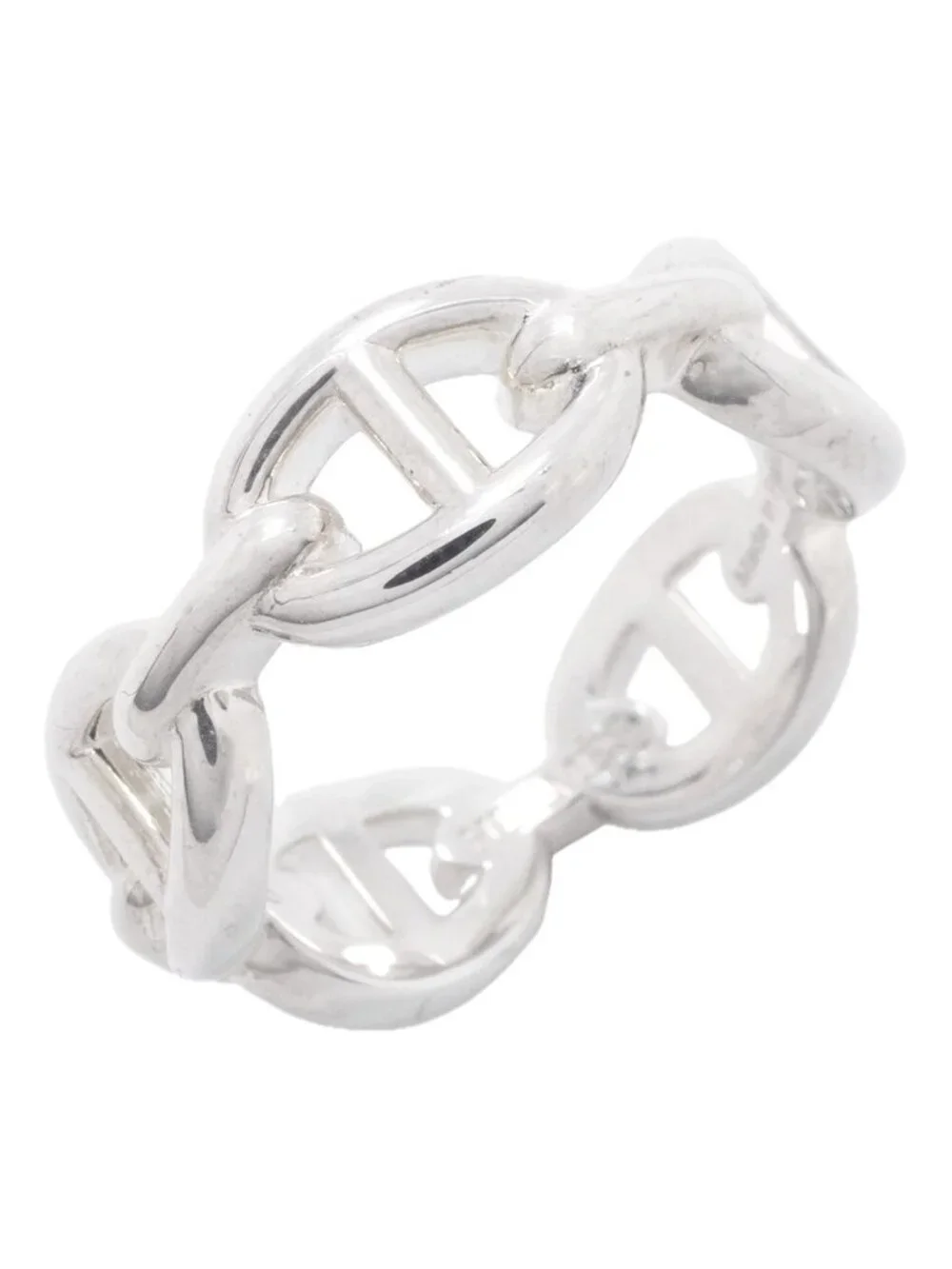 Hermes Ring Enchainee Chaine D'ancre 925 Sterling Silver